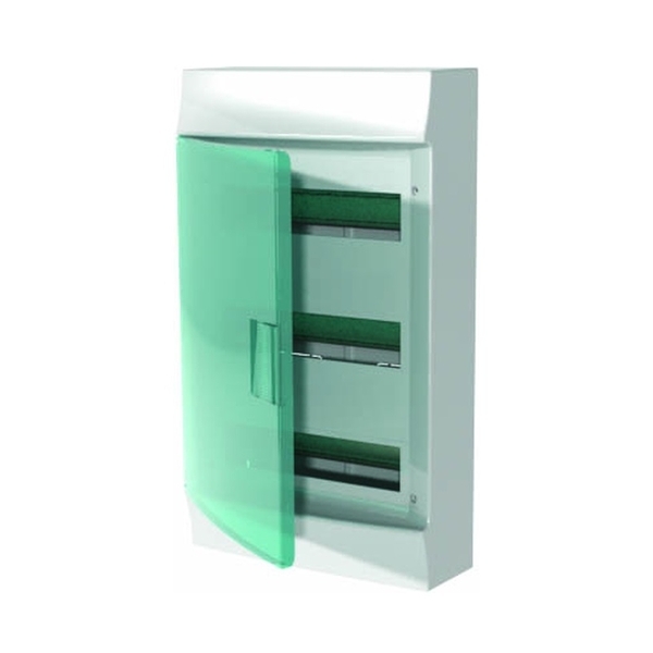 Rozvodnica nástenná Mistral41W, IP 41, priehľadné dvere, 36 M