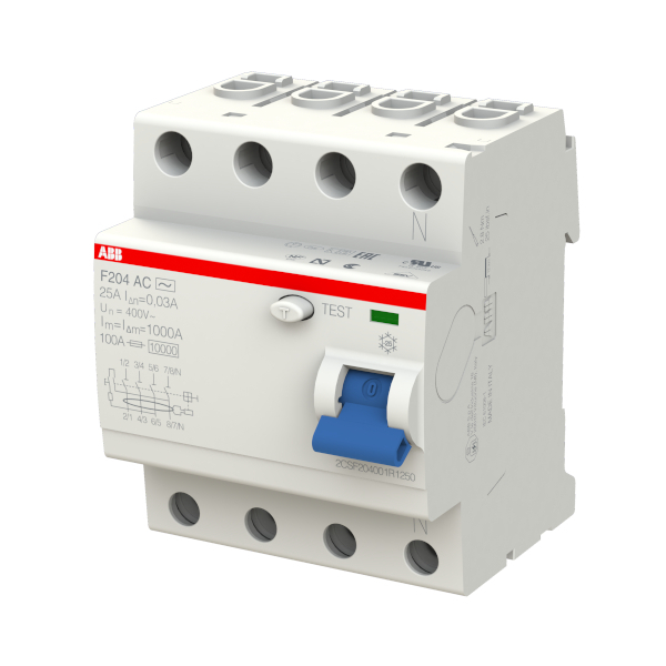 Prúdový chránič F200, trojfázový, 25 A