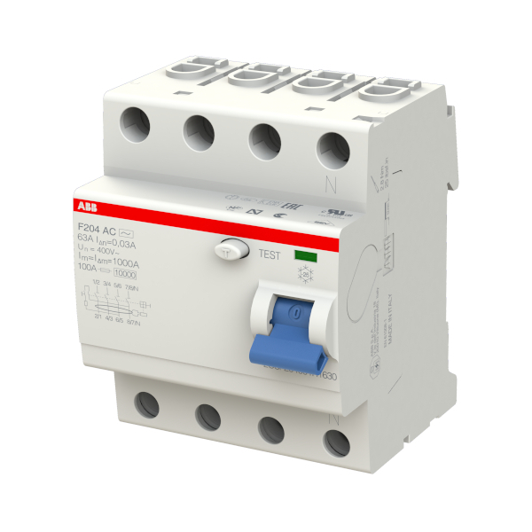 Prúdový chránič F200, trojfázový, 63 A