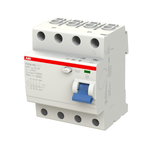 Prúdový chránič F200, trojfázový, 63 A