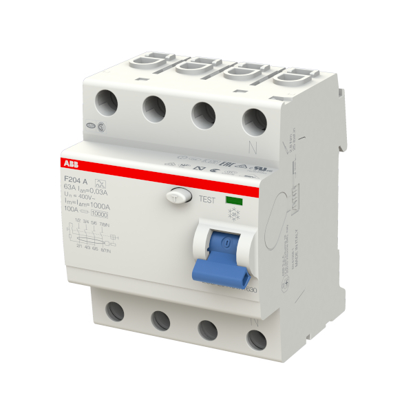 Prúdový chránič F200, trojfázový, 63 A