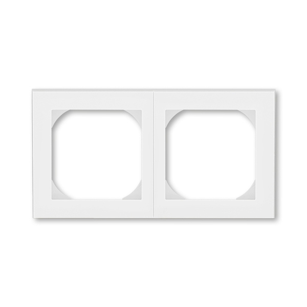 Rámček dvojnásobný s otvorom 55×55 mm, Levit®, biela / ľadová biela
