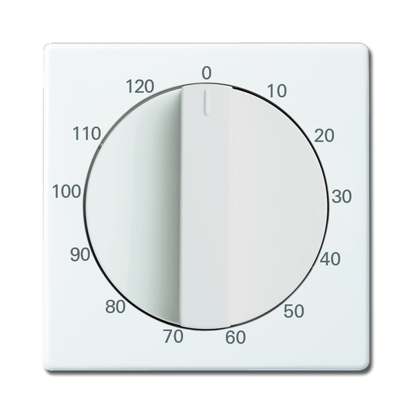 Kryt ovládača časového s otočným ovládačom, Future® linear, Solo®, Solo® carat, štúdiová biela