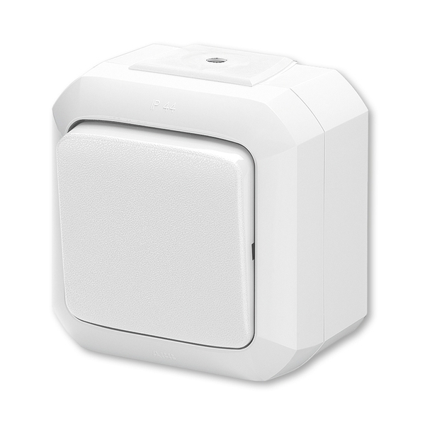 Prepínač striedavý IP 54, biela, bezskrutkové svorky