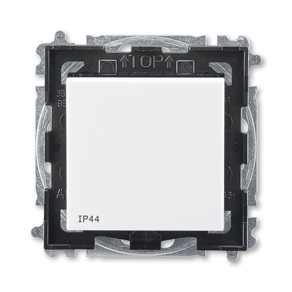 Ovládač prepínací IP 44, zapustený, biela / dymová čierna