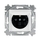 Zásuvka jednonásobná IP 44, s ochranným kolíkom, s clonkami, s viečkom, biela / dymová čierna