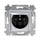 Zásuvka jednonásobná IP 44, s ochranným kolíkem, s clonkami, s víčkem, titánová / dymová čierna