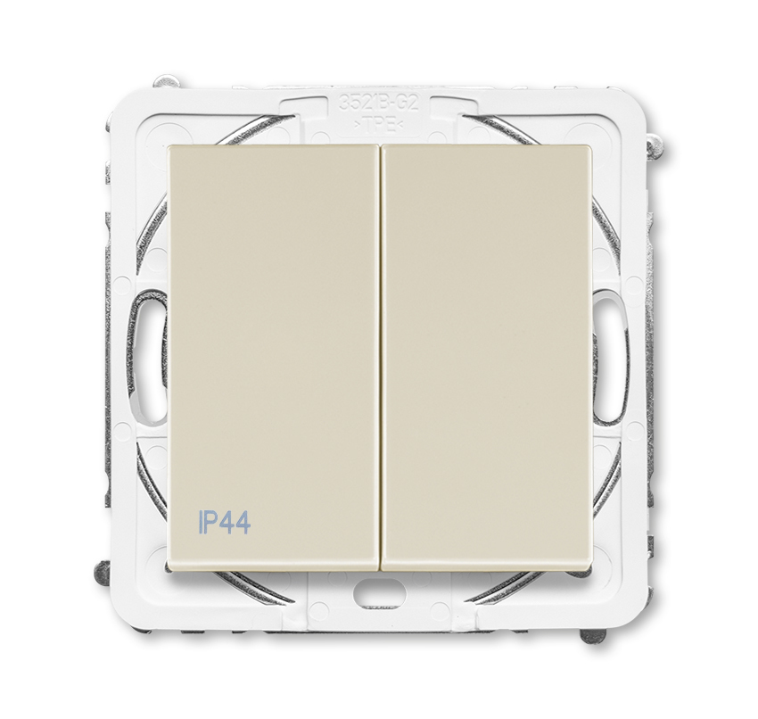 Prepínač sériový 5, IP44, slonová kosť