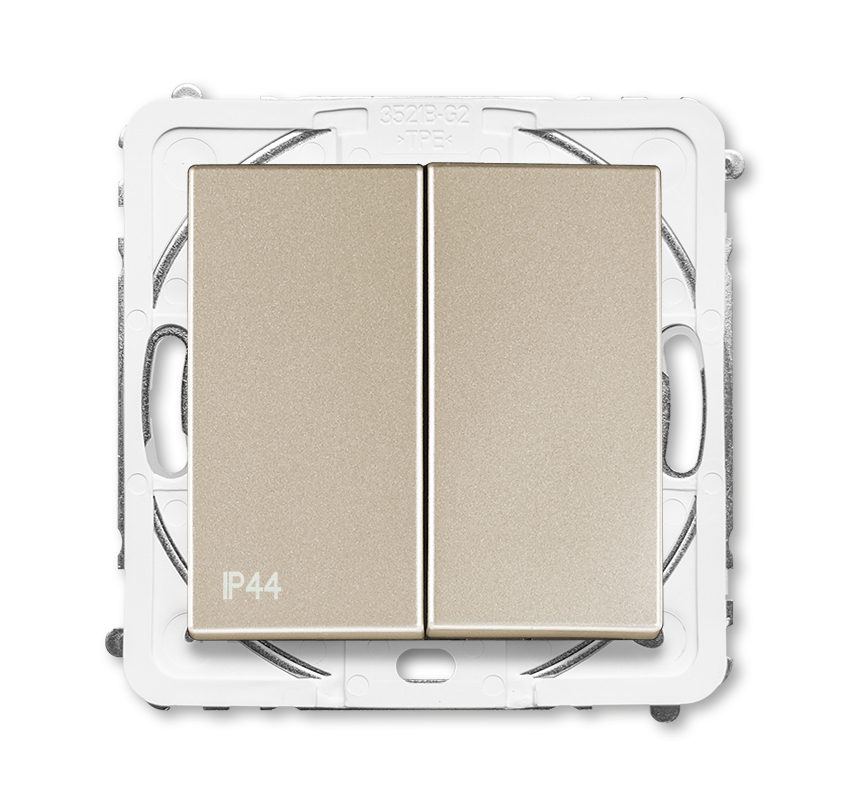 Prepínač sériový 5, IP44, šampanská metalíza