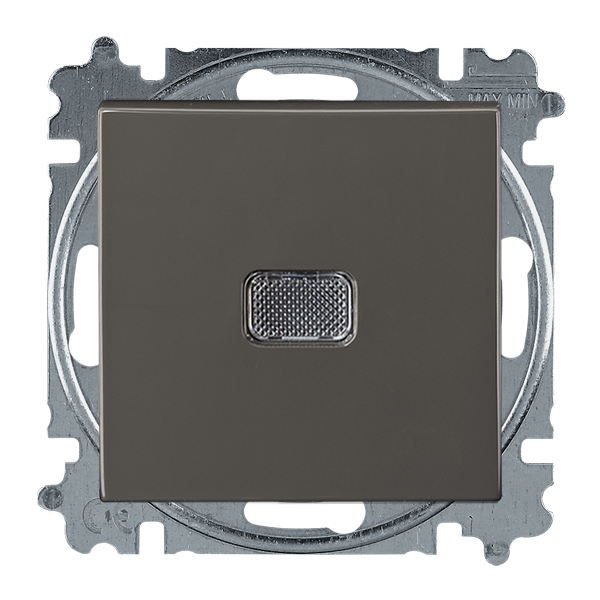 Prepínač striedavý 6S, 6So, s krytom, so svorkou N, s priezorom, grafitová šedá