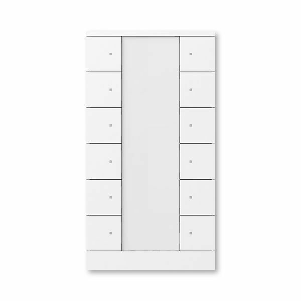 Prvok ovládací 12-násobný, ABB-Tenton®, zapustený, 12násobný / štúdiová biela