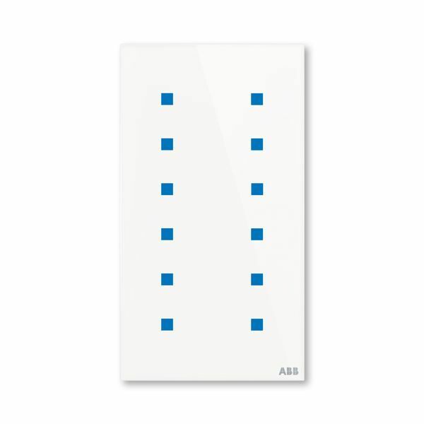 Prvok ovládací dotykový 12-násobný, 86x157 mm, ABB-tacteo®, zapustený, biela