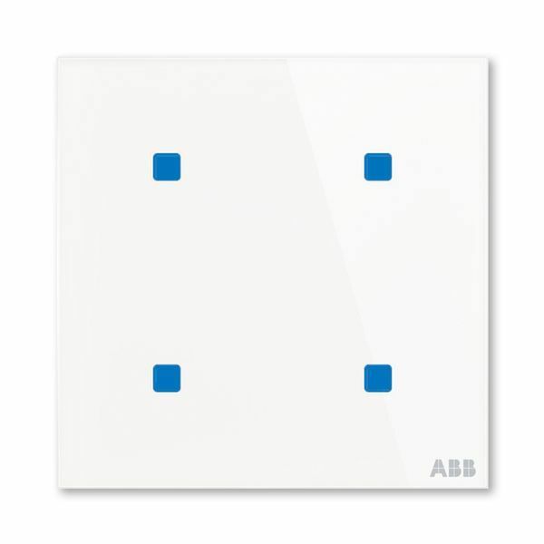 Prvok ovládací dotykový 4-násobný, 86x86 mm, ABB-tacteo®, zapustený, biela