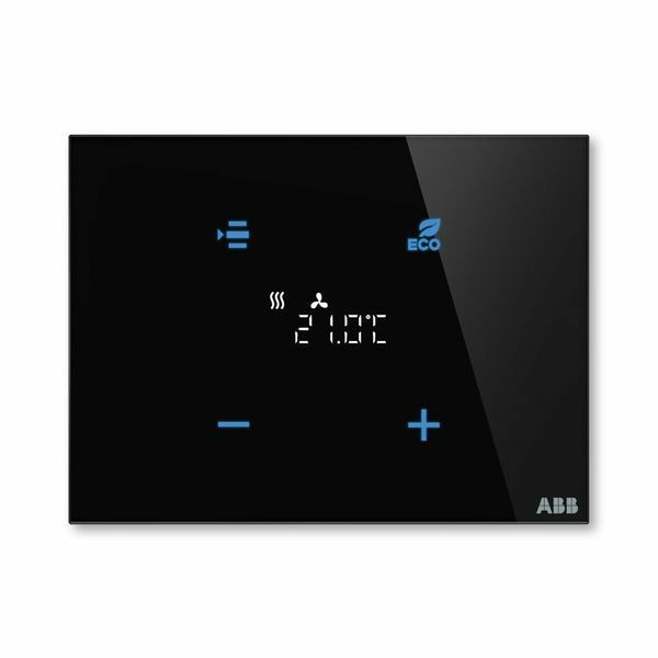 Termostat priestorový dotykový, 115x86 mm, ABB-tacteo®, zapustený, čierna