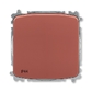 Prepínač striedavý IP 44, zapustený, bezskrutkové svorky, vresová červená