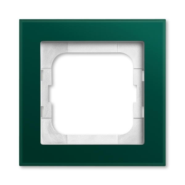 Rámček pre elektroinštalačné prístroje, jednonásobný, zelené sklo