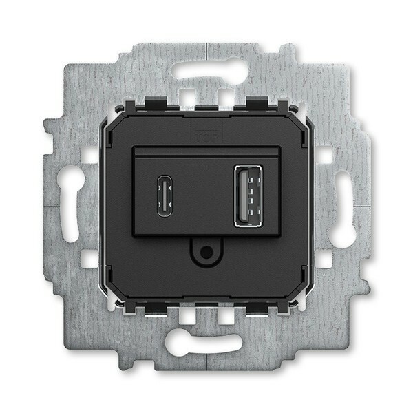 Prístroj nabíjací USB-A + USB-C, šedá