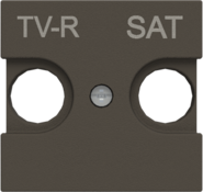Kryt zásuvky TV-R/SAT – 2M, antracitová, antracitová