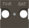 Kryt zásuvky TV-R/SAT – 2M, antracitová, antracitová