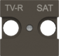 Kryt zásuvky TV-R/SAT – 2M, antracitová, antracitová