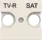 Kryt zásuvky TV-R/SAT – 2M, biela