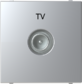 TV koncová zásuvka typ M – 2M, strieborná, strieborná