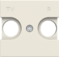 Kryt pre TV/R zásuvku – 2M, biela, biela