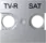 Kryt zásuvky TV-R/SAT – 2M, strieborná