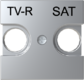 Kryt zásuvky TV-R/SAT – 2M, strieborná, strieborná
