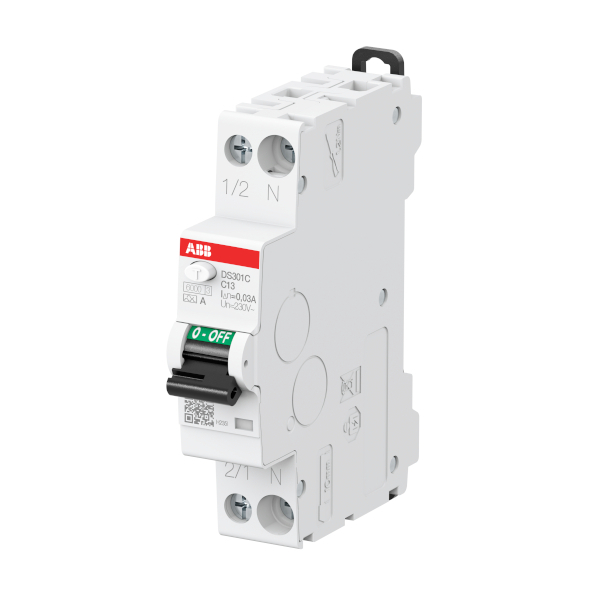 Kombinácia istič/chránič DS301C, 1fázový, 13A