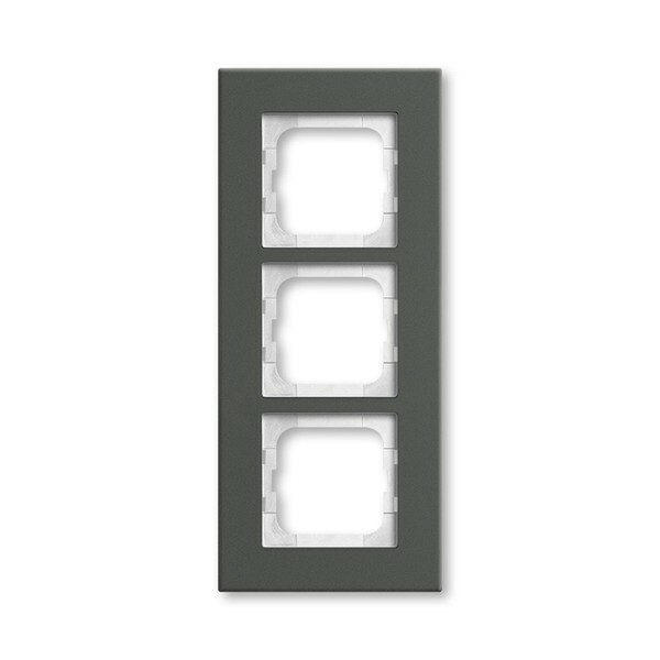 Rámček pre elektroinštalačné prístroje, trojnásobný, Solo® carat, antracitový porcelán