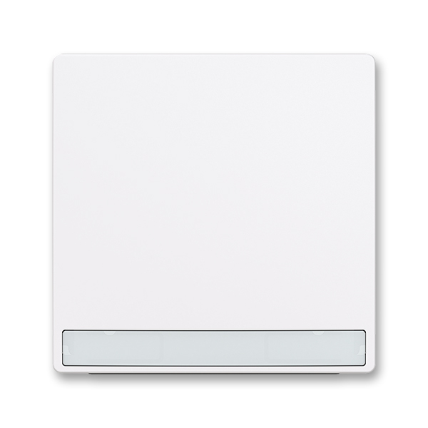 Kryt spínača jednoduchý, s popisovým poľom, biela