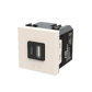 USB nabíjačka typ A+C 18 W, 2-násobná – 2M, biela, biela