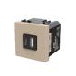 USB nabíjačka typ A+C 18 W, 2-násobná – 2M, šampanská, šampanská