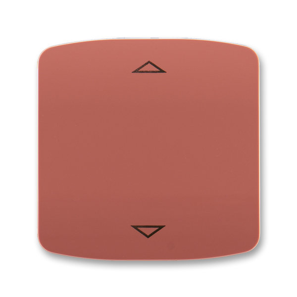 Kryt spínača žalúziového s krátkocestným ovládačom, s potlačou, Tango®, vresová červená