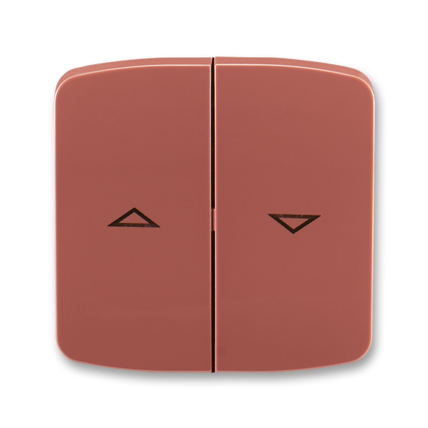 Kryt spínača žalúziového kolískového delený, s potlačou, Tango®, vresová červená