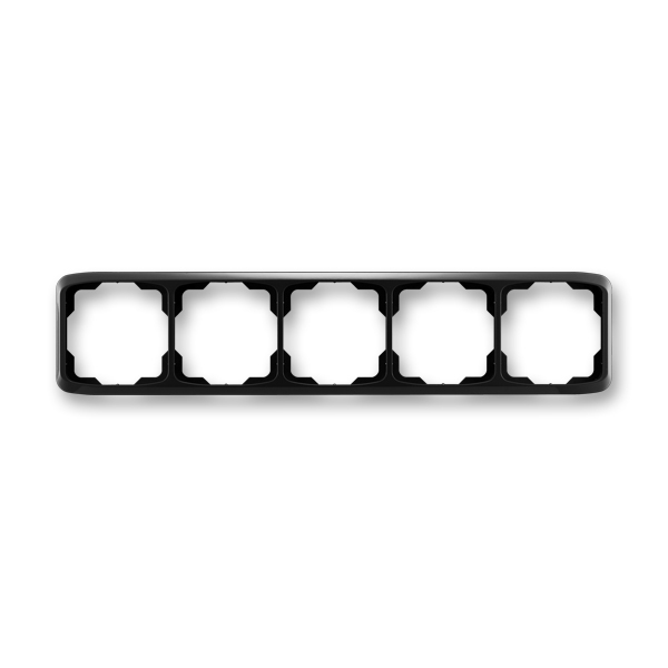 Rámček pre elektroinštalačné prístroje, päť násobný vodorovný, Tango®, čierna