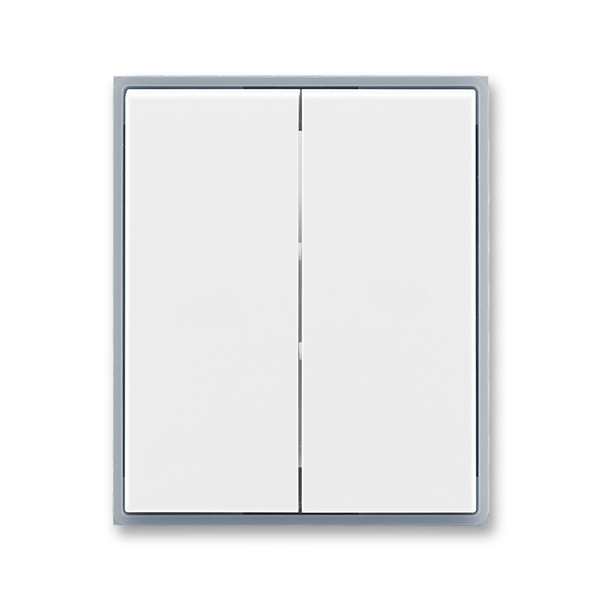 Kryt spínača kolískového delený, Element®, biela / ľadová šedá