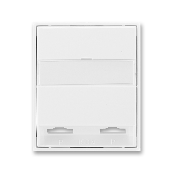 Kryt zásuvky ISDN s 2 otvormi, Element®, Time®, biela / biela