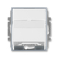 Kryt zásuvky komunikačnej s popisovým poľom, Element®, biela / ľadová šedá