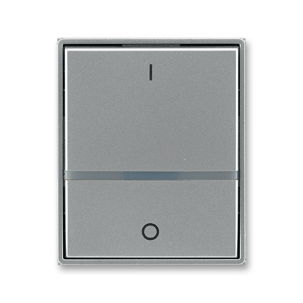 Kryt spínača kolískového s čírym priezorom, s potlačou, Time®, oceľová