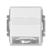 Kryt zásuvky komunikačnej s popisovým poľom, Time®, Element®, biela / ľadová biela