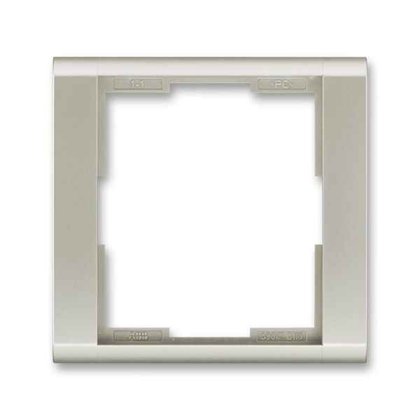 Rámček pre elektroinstalačné prístroje, jedno násobný, Time®, starostrieborná
