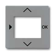 Kryt ovládača časovacieho alebo termostatu, s otvorom pre displej, Solo®, Solo® carat, metalická šedá