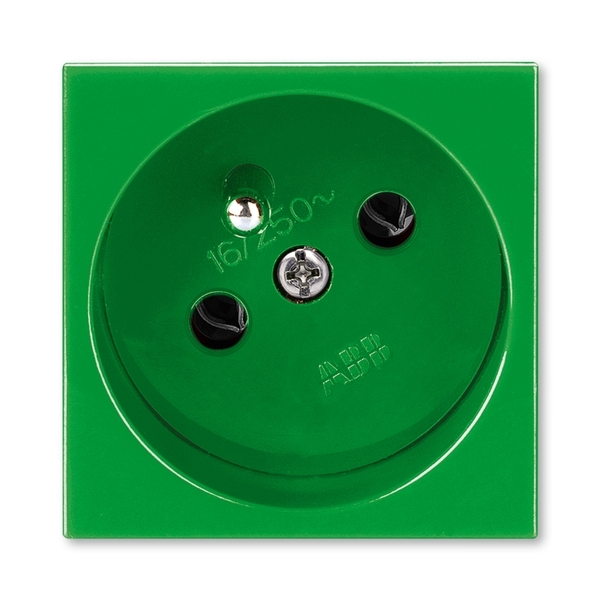 Zásuvka 45x45 s ochranným kolíkom, Profil 45, zelená (RAL 6018)