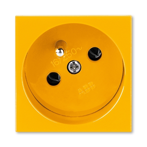 Zásuvka 45x45 s ochranným kolíkom, Profil 45, žltá (RAL 1018)