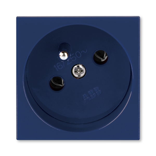 Zásuvka 45x45 s ochranným kolíkom, Profil 45, zafírová modrá (RAL 5003)