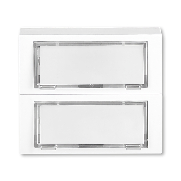 Ovládač zapínací zvončekový dvoj násobný, biela