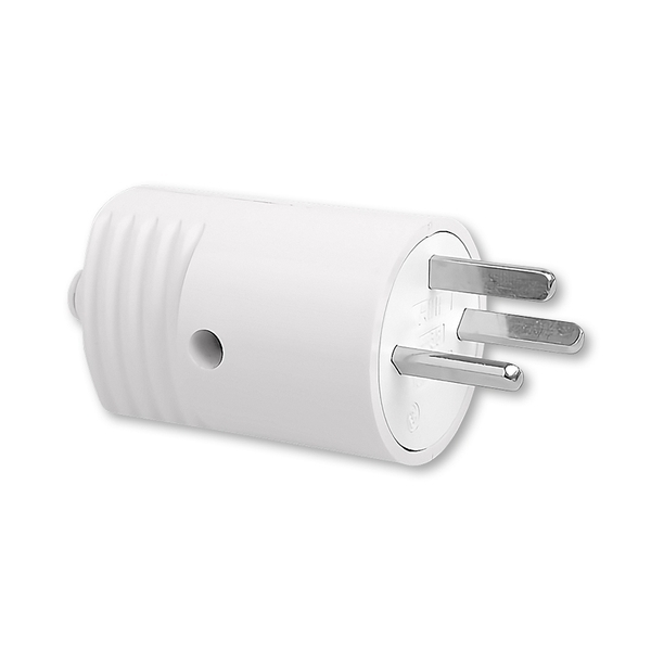 Vidlica s plochými kontaktmi s priamym vývodom, šedá