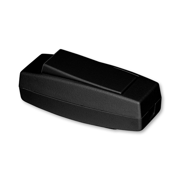 Spínač jednopólový šnúrový priebežný, čierna